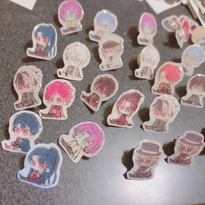 【受付中】ロゼット ハンドメイド オーダー 痛バ 缶バッジ オーダー】 痛ロゼット ハート型缶バッチ2個用水色 × 青 痛バ