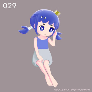 まいにちポーズ【028-034】お座りポーズ集｜3Dポーズ（Humanoid対応） 缩略图 4