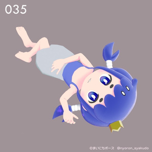 まいにちポーズ【035-041】寝そべりポーズ集｜3Dポーズ（Humanoid対応） 缩略图 3