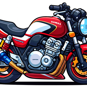 コミカルバイクAI生成画像