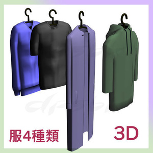 3D背景用の服4種類