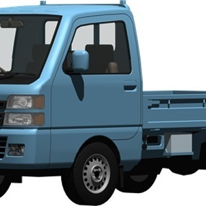 軽トラック背景透明切り抜き画像　1001