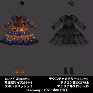 リリースセール/星空ハロウィン！ニードルワークドレスセット【Lapwing用/MA設定済/Liltoon】 缩略图 2
