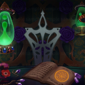 【配信背景】魔女のランプ部屋