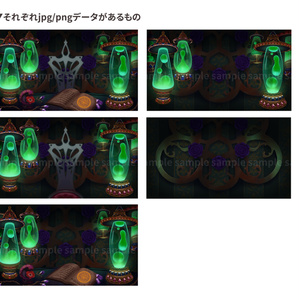 【配信背景】魔女のランプ部屋