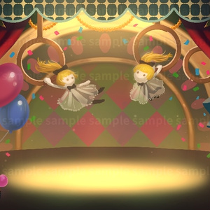 【配信背景】サーカスなステージ