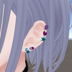 【VRChat想定】ゆめかわピアス
