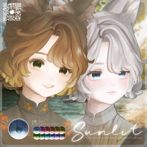 【6 Avatars 対応】Sunlit eye texture (12 Color+Odd eyes variation)