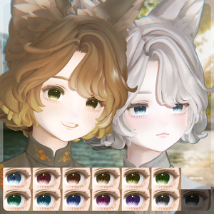 【6 Avatars 対応】Sunlit eye texture (12 Color+Odd eyes variation) 缩略图 2