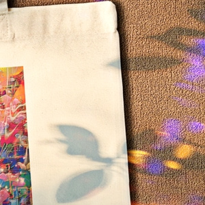a-1596 淀みに映る昨日 Yesterday reflected in the stagnationでトートバッグ作りました。(⁠^⁠^⁠)/