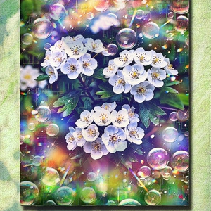 a-2418 清風の微笑み Serene Hearts' Spring キャンバスアート - F6