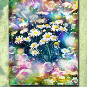 a-2425 萌黄の光満す庭 Joyful Benediction キャンバスアート - F6
