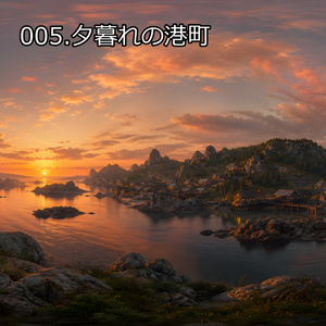 スカイボックス_005.夕暮れの港町[VRC想定]