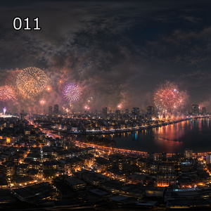 スカイボックス_011.花火大会の港湾都市[VRC想定]