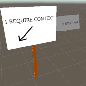 CONTEXT HAT AND CONTEXT SIGN