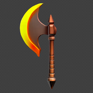 【3Dモデル 武器】炎の斧 パート1