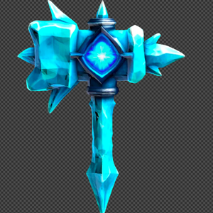 【3Dモデル 武器】氷のハンマー / ファンタジー / ゲーム素材
