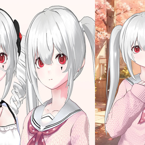 かわいいアニメ風3D女の子キャラクターです。VTuberやVRChatなどにご利用いただけます。