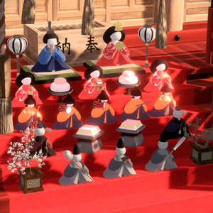 【3Dモデル】雛人形 缩略图 2