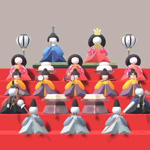 【3Dモデル】雛人形