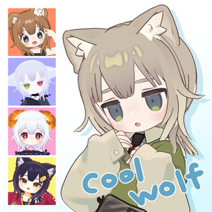 Mamehinata・Kipfel・(Mame Friends)・Korone・カルキア・Azuki Compatible "Cool Wolf Mini Hair"