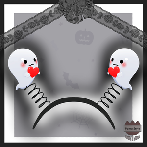 おばけちゃんバネカチューシャ(PB対応)【VRChat】Halloween◎ghost