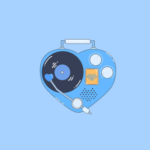 (無料版あり！)【アニメーション素材】レコードプレイヤー１