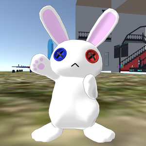 ただのうさちゃん VRChat想定 3Dモデル 缩略图 2