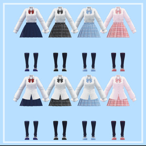 制服×ジャージ しなの ソラリア 真冬 Lime ミルフィ アズキ まめひなた【VRChat想定衣装】 缩略图 3