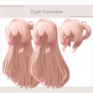 heart ribbon hair 缩略图 2