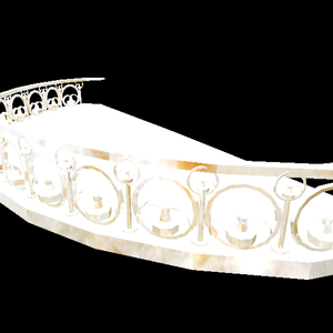 【ワールド景観用】半円形大理石バルコニー　Semicircular marble balcony