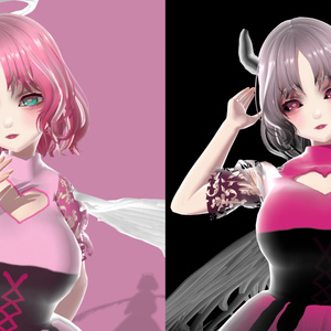 バレンタインの天使ちゃん&悪魔ちゃん