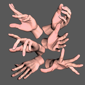 csp 3D可動式ハンドモデル