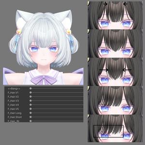 [VRC Hair] Nya! 猫耳 ショートカット 缩略图 2