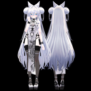 [3Dヘアモデル] Fantasy Horn Bun 缩略图 2