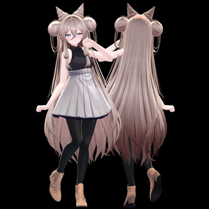 [3Dヘアモデル] Fantasy Horn Bun 缩略图 4