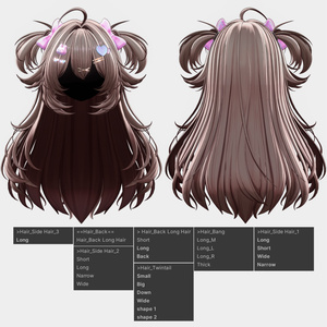 7アバター対応 _ Two SIde up [3Dヘアモデル] 缩略图 18