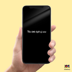 ［投げ銭用］スマホ用画像・This little light of mine（Black）