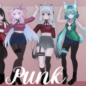 CLOTHES PUNK (RINDO, KOKOA, MAYA AND SELESTIA)