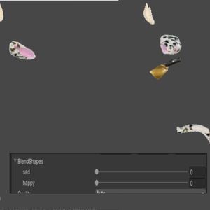 Cow ears and tail (with blenshape)