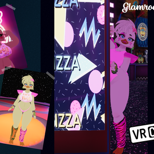 Glamrock chica and toy chica (Vrchat) (Gogoloco)