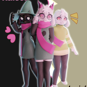 Ralsei and Asriel - PC/QUEST