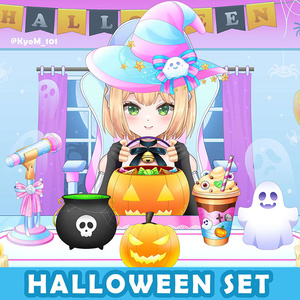 Special Halloween Decoration Set 1: Vtuber Streaming Asset