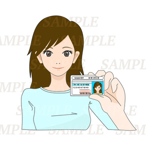 IDセルフィ イラスト素材