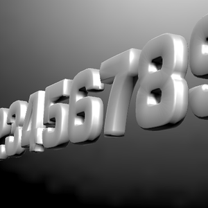 数字の3D素材(unity)