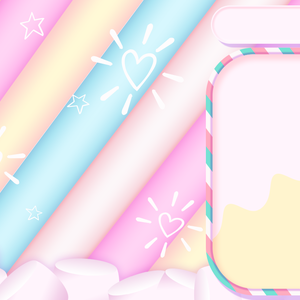 【フリー配布】可愛いマシュマロの配信用画面デザイン素材
