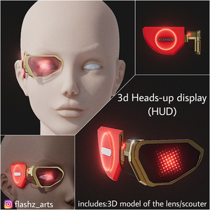 Futuristic Eye Gear HUD 
