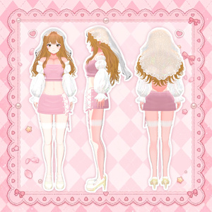 【Arduinna専用】ピンクツーピース（ショートベール付き）｜duchess.rh 缩略图 2