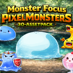CP29-I01｜Monster Focus 30点（透過PNG／商用OK） / Monster Focus x30 (PNG)