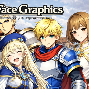 FG01｜Face Graphics 50点（透過PNG／商用OK） / Face Graphics x50 (PNG)